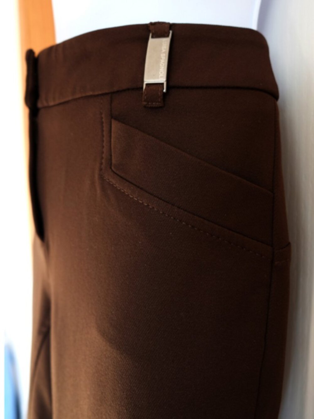 Luisa Spagnoli ONDINA dark-brown ankle grazer pants - Picture 3 of 14